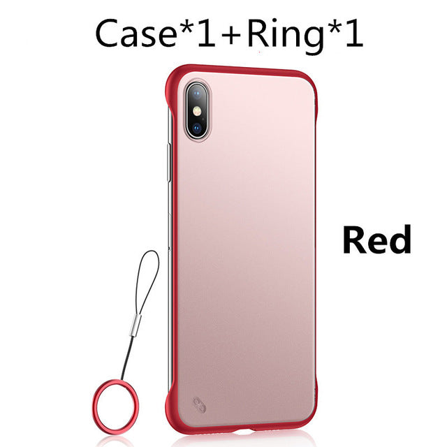 KoisAcase Frameless clear Matte Hard Phone Case For Samsung S8 S9 S10 Plus Lite Note 8 9 10 A50 A60 A70 A80 With Finger Ring