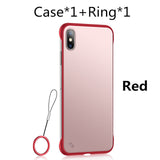 KoisAcase Frameless clear Matte Hard Phone Case For Samsung S8 S9 S10 Plus Lite Note 8 9 10 A50 A60 A70 A80 With Finger Ring