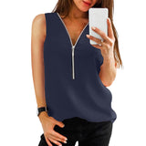 LAAMEI Zipper Short Sleeve Women Shirts Sexy V Neck Solid Women Top Blouses Casual Tee Shirt Tops Female Clothes Plus Sizes