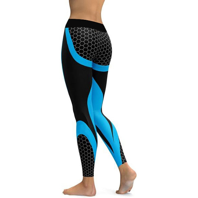 Yoga Pants Honeycomb Carbon Leggings Women Fitness Wear