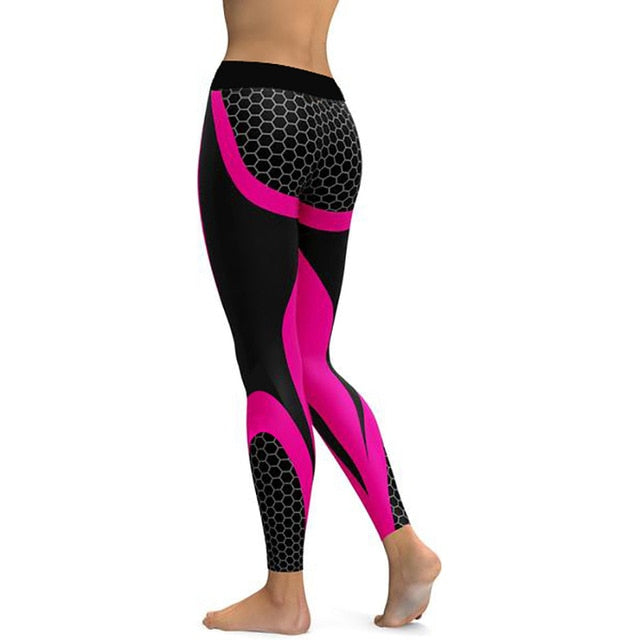Yoga Pants Honeycomb Carbon Leggings Women Fitness Wear