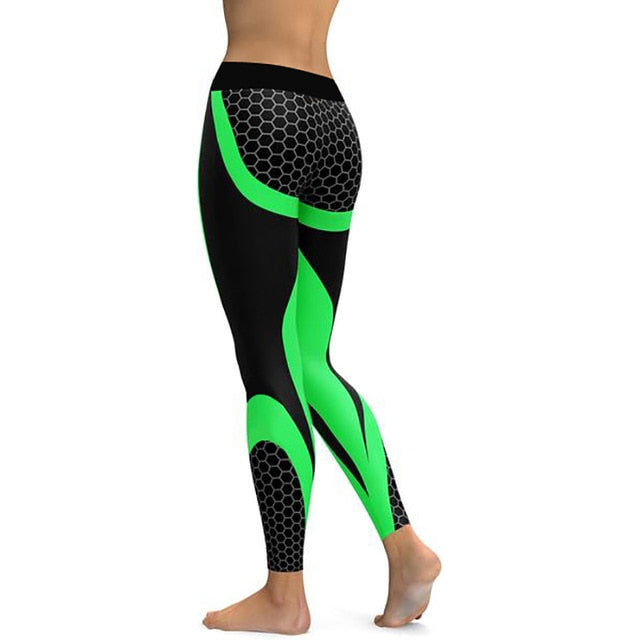 Yoga Pants Honeycomb Carbon Leggings Women Fitness Wear