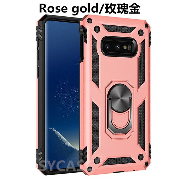 Luxury Armor Men Shell For Samsung Galaxy J4 Plus J6 plus J4 J6 2018 EU Case Bracket Ring Car Magnetic Military Anti-knock Cover
