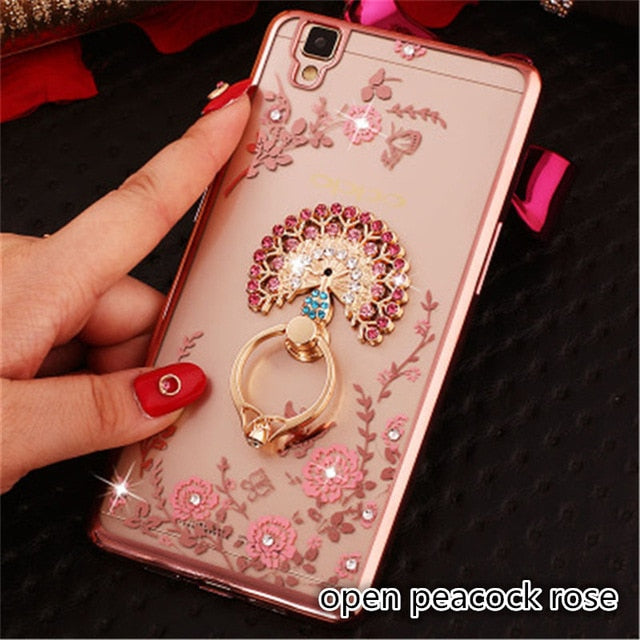 Luxury Rhinestone cover case For OPPO R9 R9s R7 R7S Plus A59 F1s A53 A51T A57 A39 A37 A35 F1 A33 A31T diamond phone cases shell