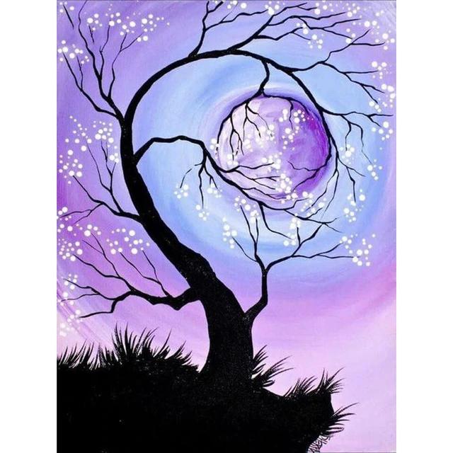 F&S Diamond Painting Store Moon and Tree