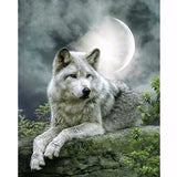 F&S Diamond Painting Store Moon Wolf
