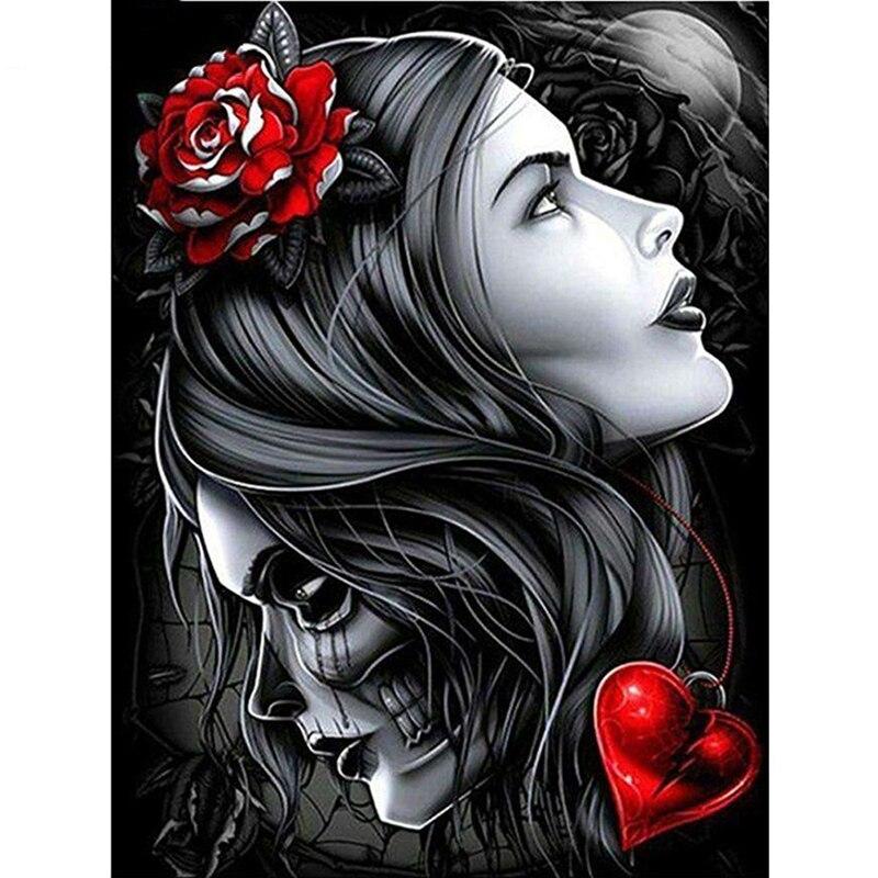 F&S Diamond Painting Store Girl Backside Skull