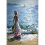 F&S Diamond Painting Store Girl & Coastal Sunset