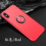 Multi-Function Ultra-thin Business Shell For iPhone X Xs Xr Xs max 6 6s Plus 7 8 8 plus Case 360 Rotating Car Ring Bracket Cover
