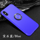 Multi-Function Ultra-thin Business Shell For iPhone X Xs Xr Xs max 6 6s Plus 7 8 8 plus Case 360 Rotating Car Ring Bracket Cover