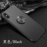 Multi-Function Ultra-thin Business Shell For iPhone X Xs Xr Xs max 6 6s Plus 7 8 8 plus Case 360 Rotating Car Ring Bracket Cover