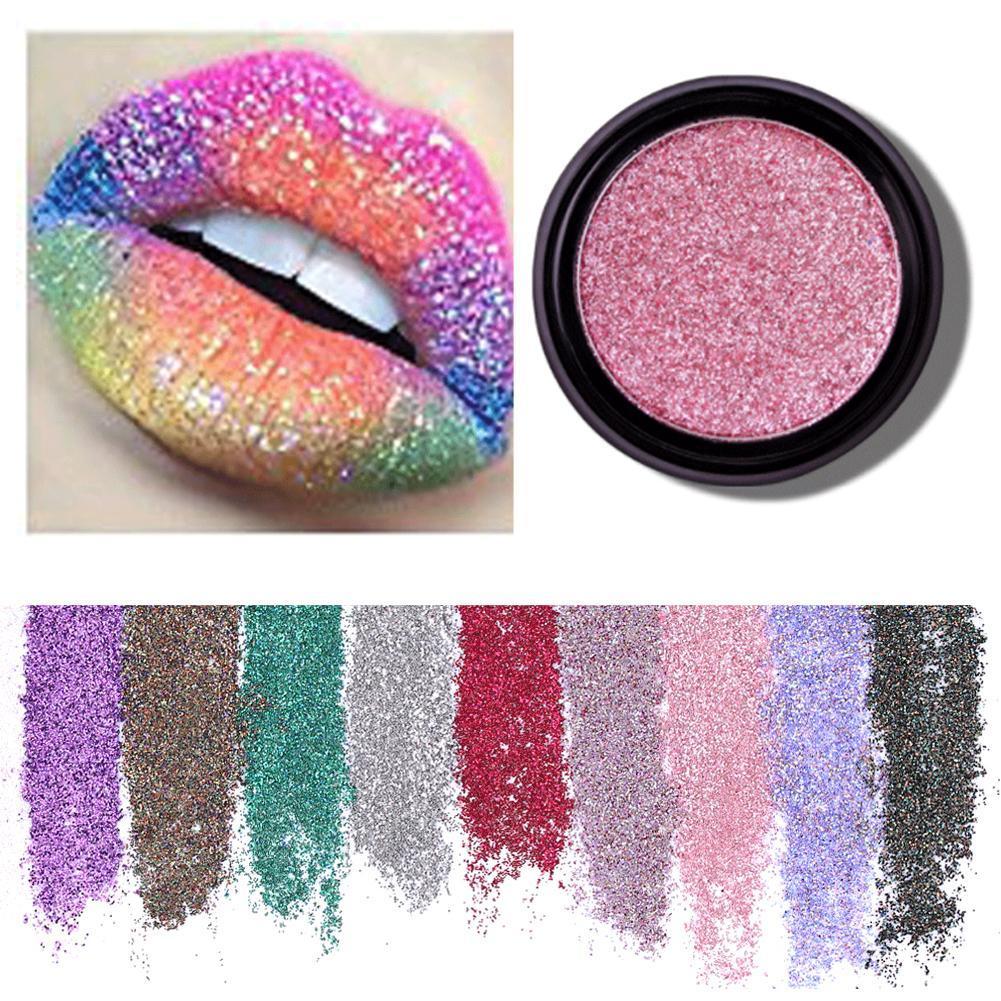 New 14 Colors Pigment Shimmer Metallic Eye Shadow Glitter Loose Powder Eyeshadow Makeup paleta de sombra Diamond Lips