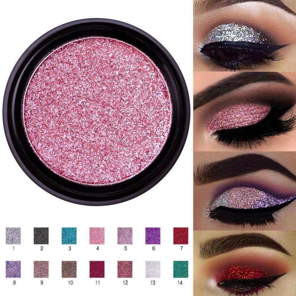 New 14 Colors Pigment Shimmer Metallic Eye Shadow Glitter Loose Powder Eyeshadow Makeup paleta de sombra Diamond Lips