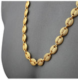 New Design Hip Hop Men's Big Chain Golden Two Tone Cuban Chains Necklace for Men Women Jewelry 29.5 Inch Long Necklace