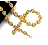 New Design Hip Hop Men's Big Chain Golden Two Tone Cuban Chains Necklace for Men Women Jewelry 29.5 Inch Long Necklace