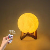 3D Print Moon Led Lamp Bulb Touch Switch
