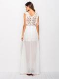Hollow Lace Chiffon Dress