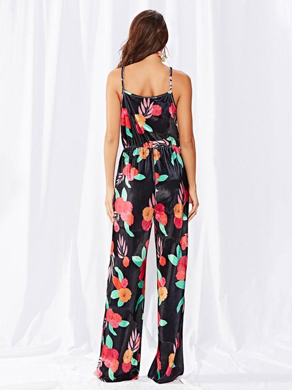 Velvet Straps Jumpsuit