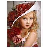 F&S Diamond Painting Store Girl with rose hat