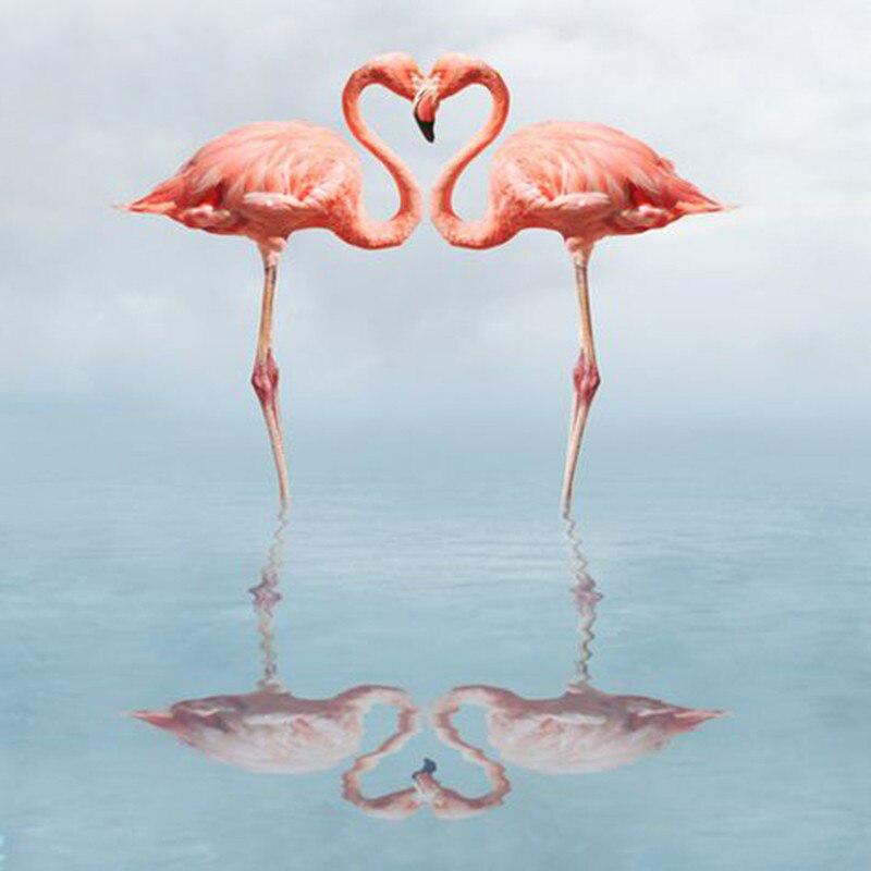 F&S Diamond Painting Store Pink Flamingo In Love