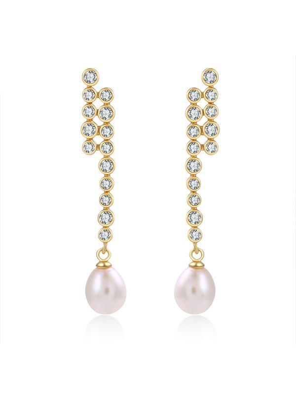 Pure Silver Pearl Earrings