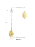 Irregular Leaf Silver Earrings