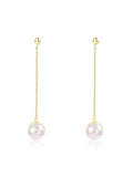 Pearl Insert Long Earrings