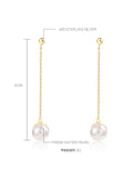 Pearl Insert Long Earrings