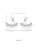 Drilled zircon Silver Earrings