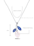 Leaf Pattern Pearl Necklace