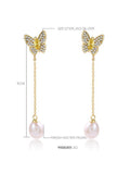 Butterfly Pattern Silver Earrings