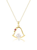 Bell Pattern Pearl Necklace