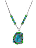Natural Turquoise Silver Necklace