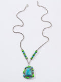 Natural Turquoise Silver Necklace