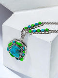 Natural Turquoise Silver Necklace