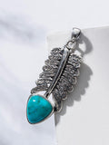 Natural Turquoise Silver Pendant
