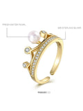 Crown Pattern Opening Ring
