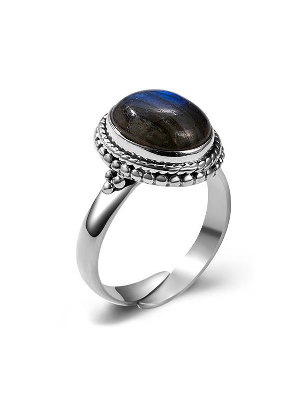 Black&Blue Silver Ring