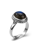 Black&Blue Silver Ring