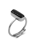 Natural Obsidian Opening Ring