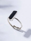 Natural Obsidian Opening Ring