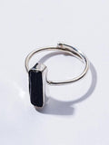 Natural Obsidian Opening Ring