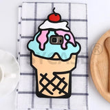 SYCASE 3D Cartoon Ice Cream Soft Silicone Back Cover For Samsung Galaxy S5 S6 S6 Edge S7 S7 Edge Phone Cases Fundas Coque Capa