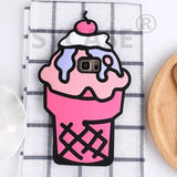 SYCASE 3D Cartoon Ice Cream Soft Silicone Back Cover For iPhone 6 6S Plus case 7 plus 8 Plus Phone Case Fundas Coque Capa