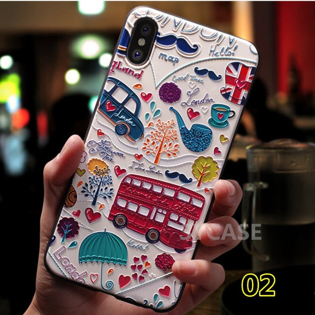 SYCASE 3D painted emboss cartoon Frosted soft TPU phone case For BBK vivo X7 X9 X9S X20 Plus X21 UD Y66 Y67case protective cover
