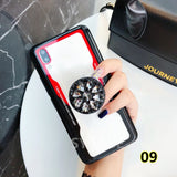 SYCASE Acrylic Back TPU Frame Hybrid ring Phone Case For Huawei Mate 9 10 P20 Pro Lite P Smart Nova 3 3E 3i 2i Lite Free lanyard