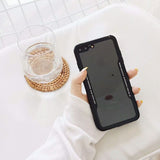 SYCASE Acrylic Back TPU Frame Hybrid rings Phone Case For iPhone X XR XsMax 7 8 6 6S Plus 5 5S SE Drop-proof Protective cover