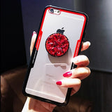 SYCASE Acrylic Back TPU Frame Hybrid rings Phone Case For iPhone X XR XsMax 7 8 6 6S Plus 5 5S SE Drop-proof Protective cover
