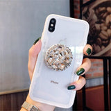 SYCASE Acrylic Back TPU Frame Hybrid rings Phone Case For iPhone X XR XsMax 7 8 6 6S Plus 5 5S SE Drop-proof Protective cover