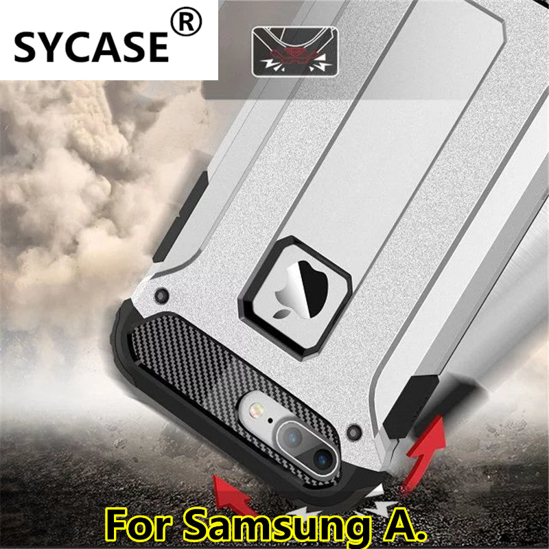 SYCASE Armor Hybrid case For Samsung A3 A5 A7 A9 2016 2017 A9pro A7 A8 Star 2018 A6 Plus Hard Back Cover Case PC+TPU Phone Case